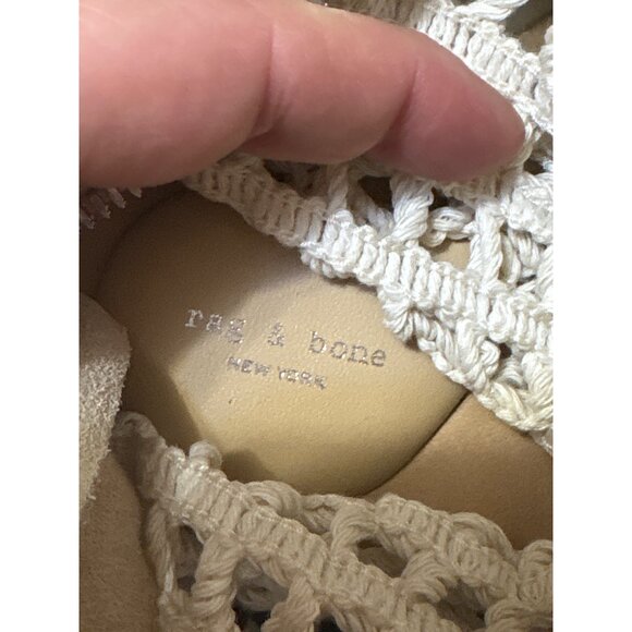 Rag & Bone Ansley Womens Net Booties Size 7 Beige Leather & Crochet Design - Picture 7 of 9